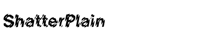 ShatterPlain font preview