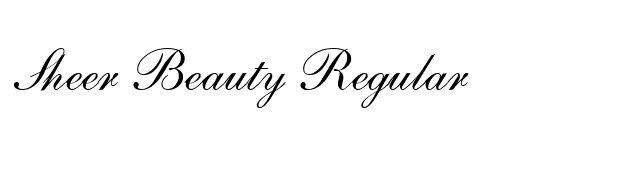 Sheer Beauty Regular font preview