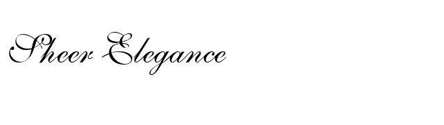 Sheer Elegance font preview