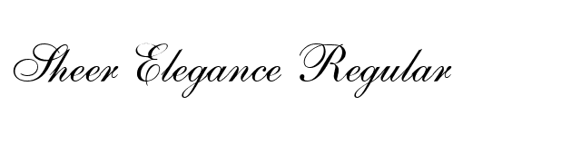 Sheer Elegance Regular font preview