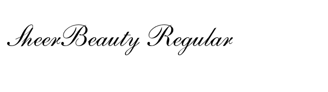 SheerBeauty Regular font preview