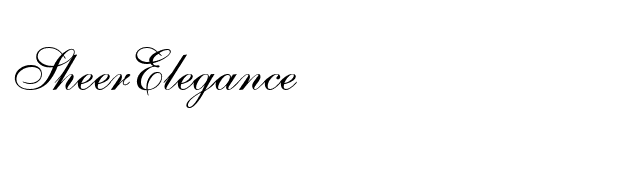 SheerElegance font preview