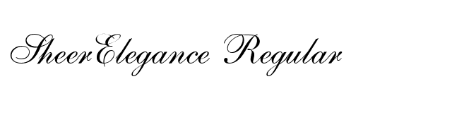 SheerElegance Regular font preview