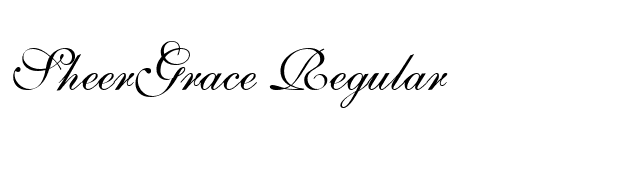 SheerGrace Regular font preview