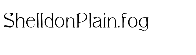 ShelldonPlain.fog font preview