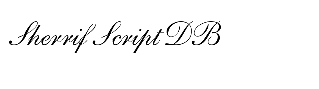 Sherrif Script DB font preview