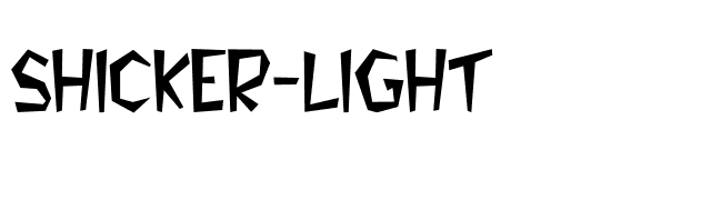 Shicker-Light font preview