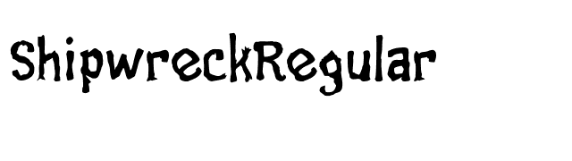 ShipwreckRegular font preview