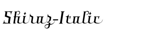 Shiraz-Italic font preview