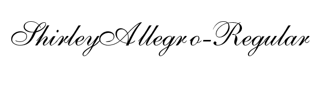 ShirleyAllegro-Regular font preview