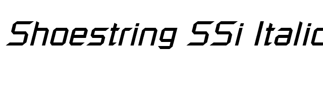 Shoestring SSi Italic font preview