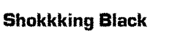 Shokkking Black font preview