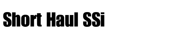 Short Haul SSi font preview