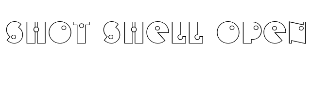 Shot Shell Open Caps font preview