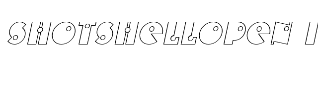 ShotShellOpen Italic font preview