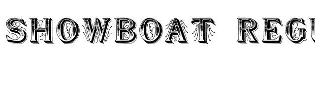 Showboat Regular font preview