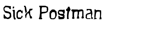 Sick Postman font preview