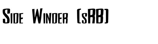 Side Winder (sRB) font preview