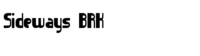 Sideways BRK font preview