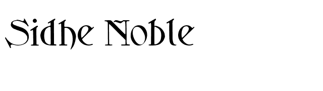 Sidhe Noble font preview