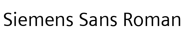 Siemens Sans Roman font preview