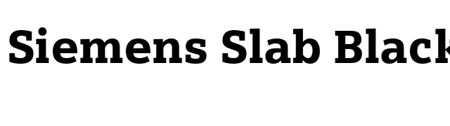 Siemens Slab Black font preview