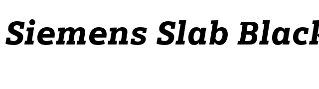 Siemens Slab Black Italic font preview