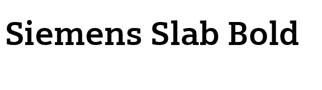 Siemens Slab Bold font preview