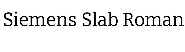 Siemens Slab Roman font preview