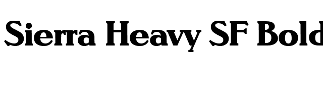 Sierra Heavy SF Bold font preview