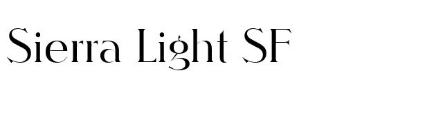 Sierra Light SF font preview