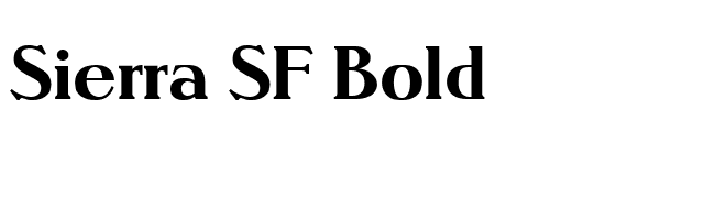 Sierra SF Bold font preview