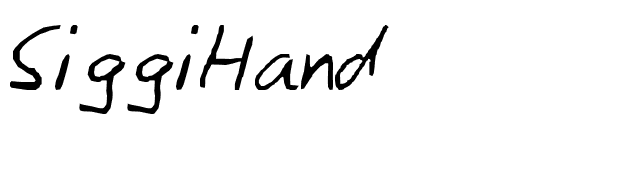 SiggiHand font preview