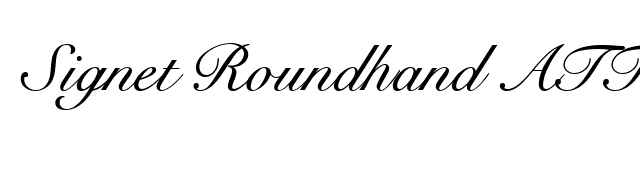 Signet Roundhand ATT font preview