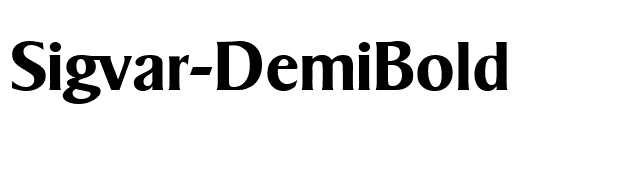 Sigvar-DemiBold font preview