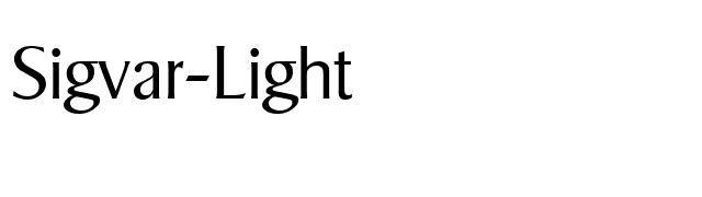 Sigvar-Light font preview