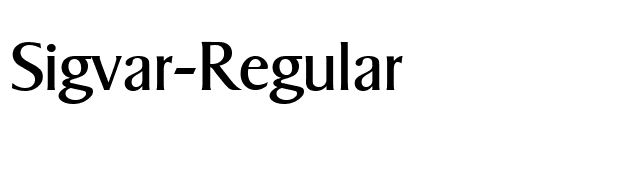 Sigvar-Regular font preview