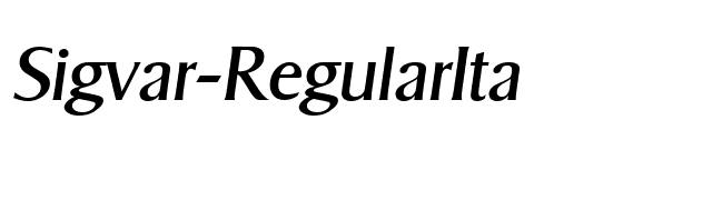 Sigvar-RegularIta font preview