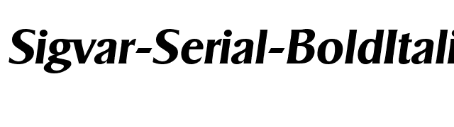 Sigvar-Serial-BoldItalic font preview