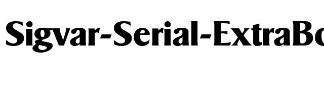 Sigvar-Serial-ExtraBold-Regular font preview