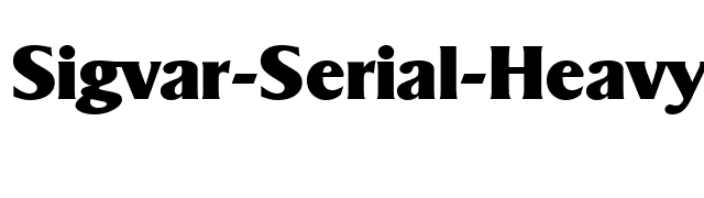 Sigvar-Serial-Heavy-Regular font preview