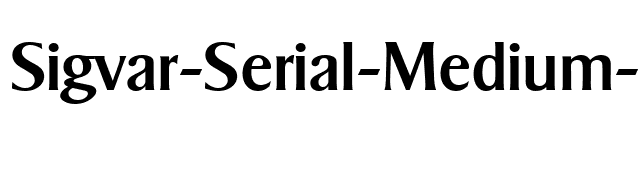 Sigvar-Serial-Medium-Regular font preview