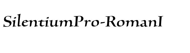 SilentiumPro-RomanI font preview