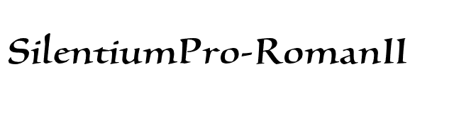 SilentiumPro-RomanII font preview