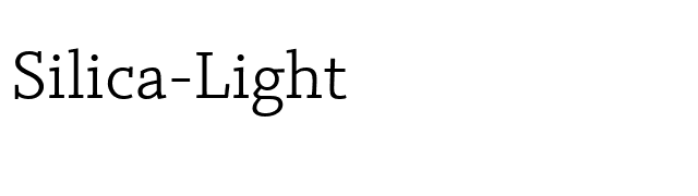 Silica-Light font preview