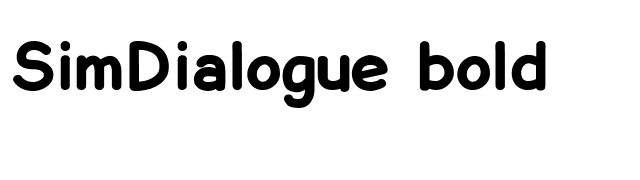 SimDialogue bold font preview