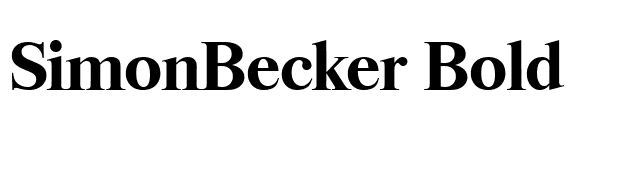 SimonBecker Bold font preview