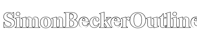 SimonBeckerOutline-Bold font preview