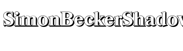 SimonBeckerShadow-Bold font preview