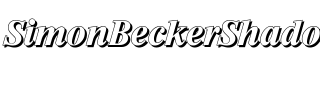 SimonBeckerShadow-BoldItalic font preview